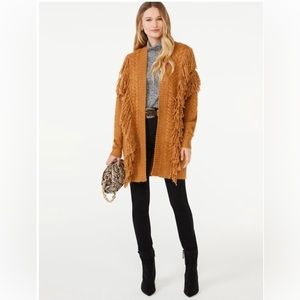 Scoop fringe cardigan